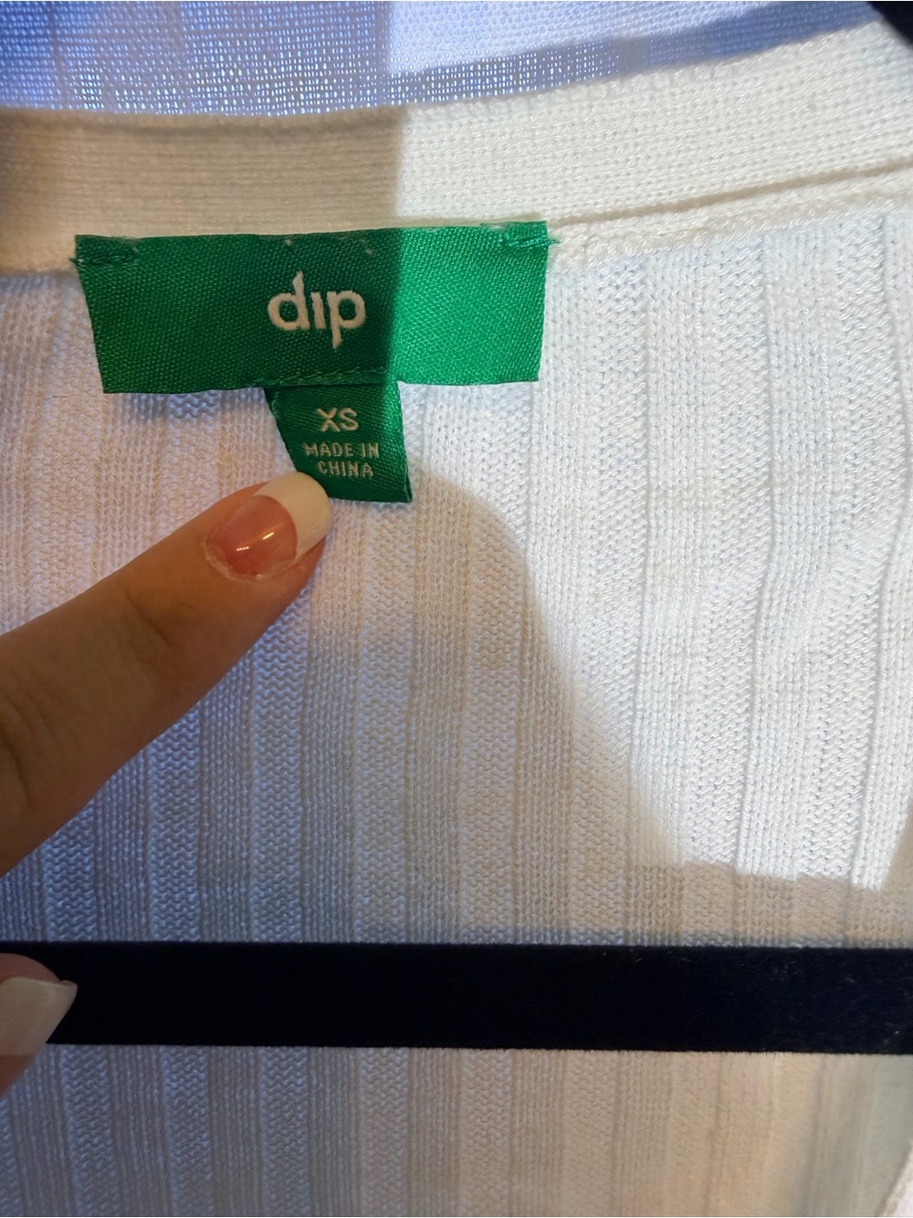 Dip White Ribbed Button-Up Cardigan - Picture 2 of 9